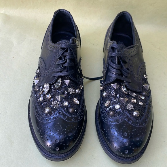 Vintage black Dolce & Gabbana all leather loafers